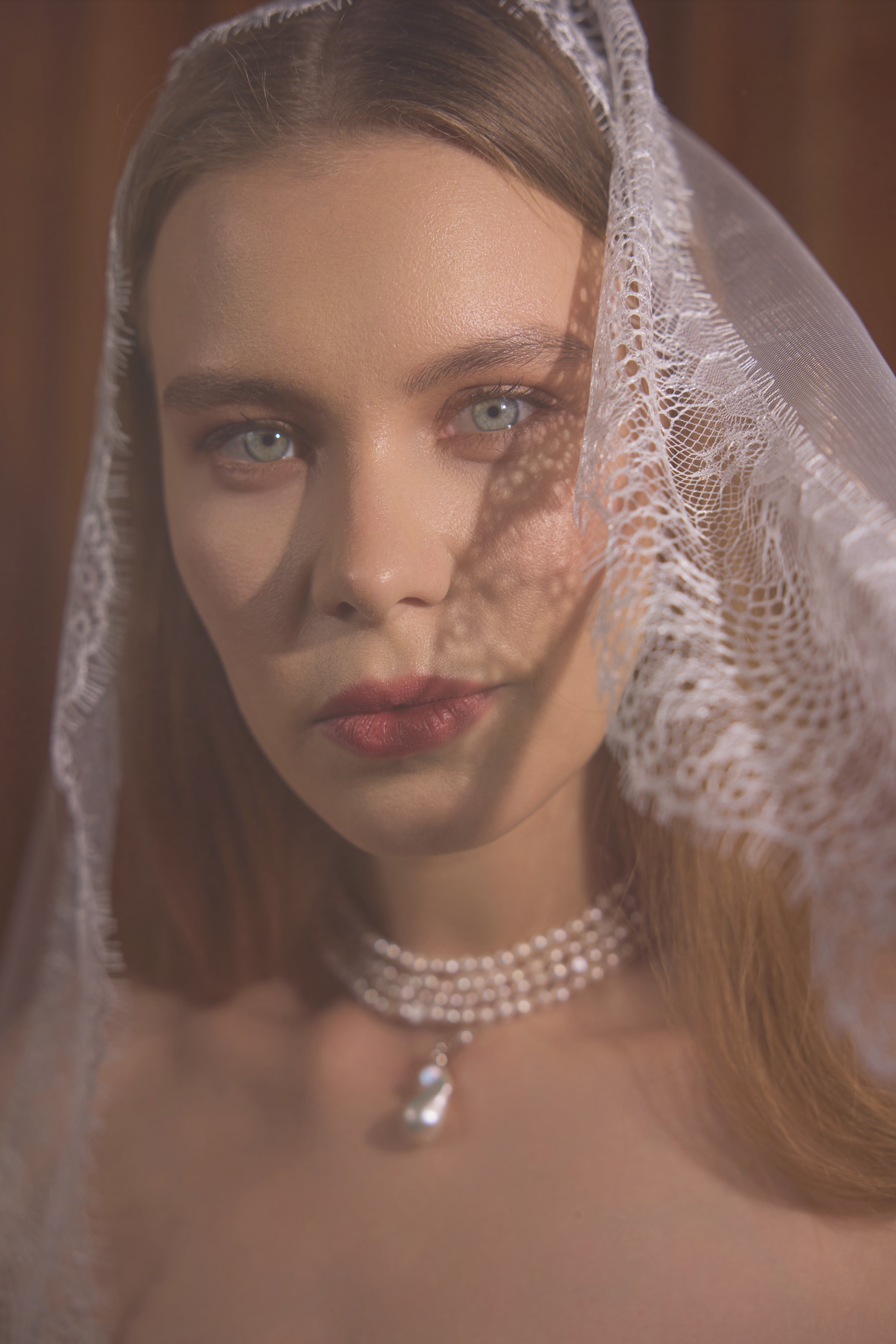 Mantilla Bridal Veil - Chantilly Lace Veil - Tulle Wedding Veil